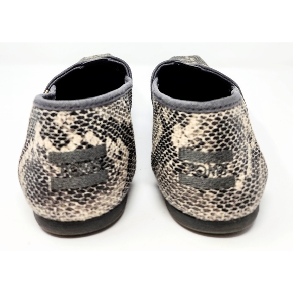 Toms faux snakeskin print Flats Loafers women's size 9.5 - Picture 4 of 7